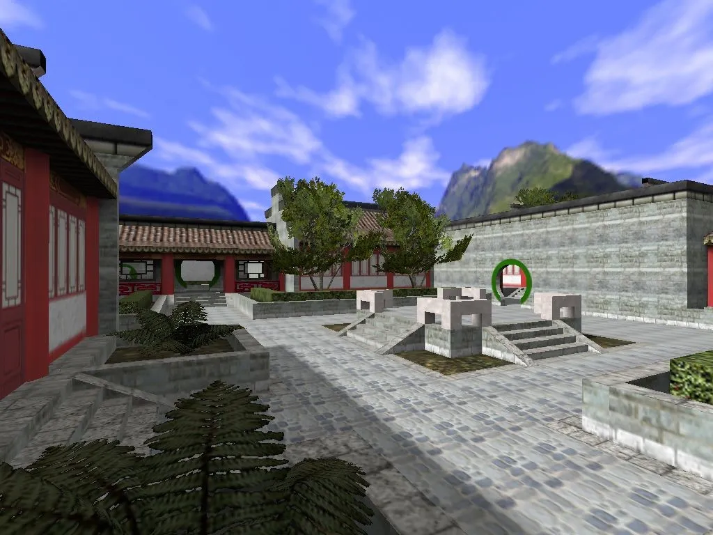 Скриншот  de_bamboo для CS 1.6: детали карты, точки для Terror/CT, боты .nav и оптимизация wpoly/epoly