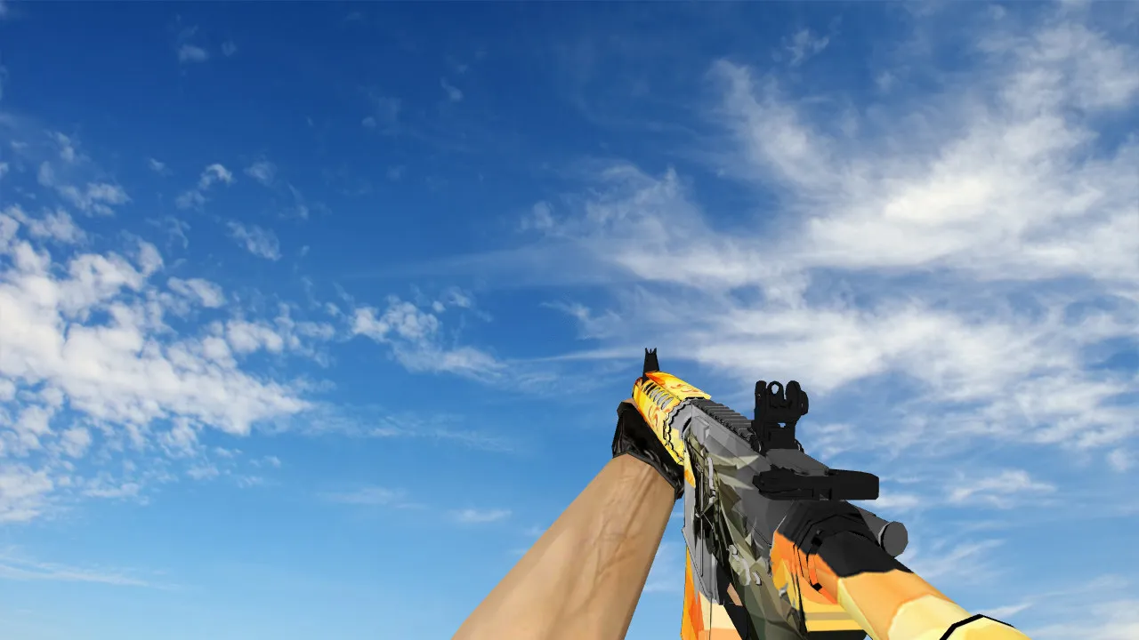 Скриншот Модель v_m4a4 Hellraiser, p_m4a4 и w_m4a4 для CS 1.6: звуки, анимация осмотра, текстуры и настройка