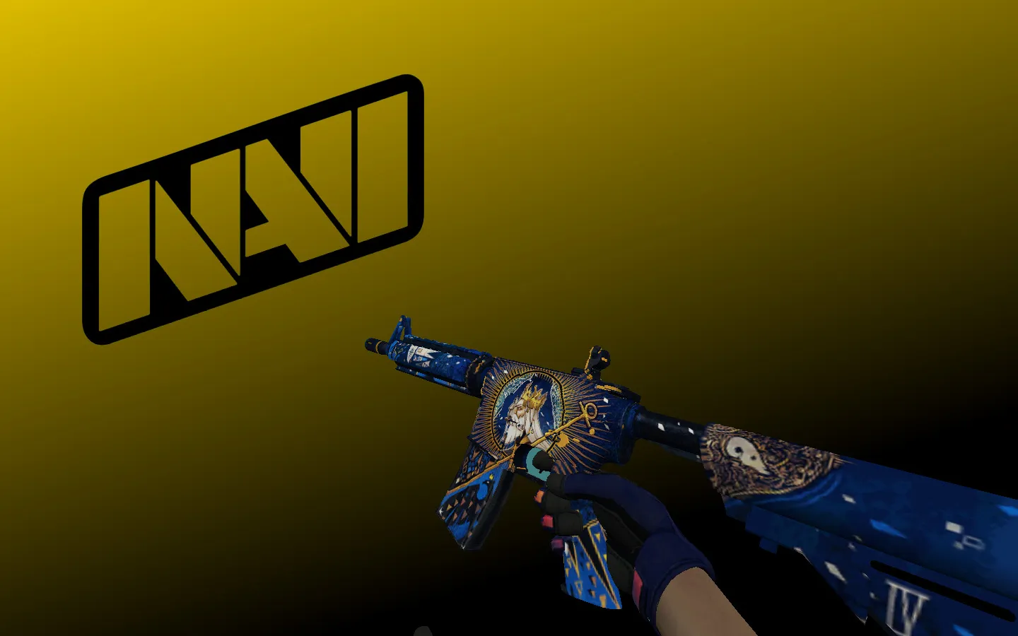 Скриншот  Инвентарь Navi Flamie для CS 1.6: паки оружия v_/p_/w_ модели, звуки, анимация осмотра, перчатки и нож