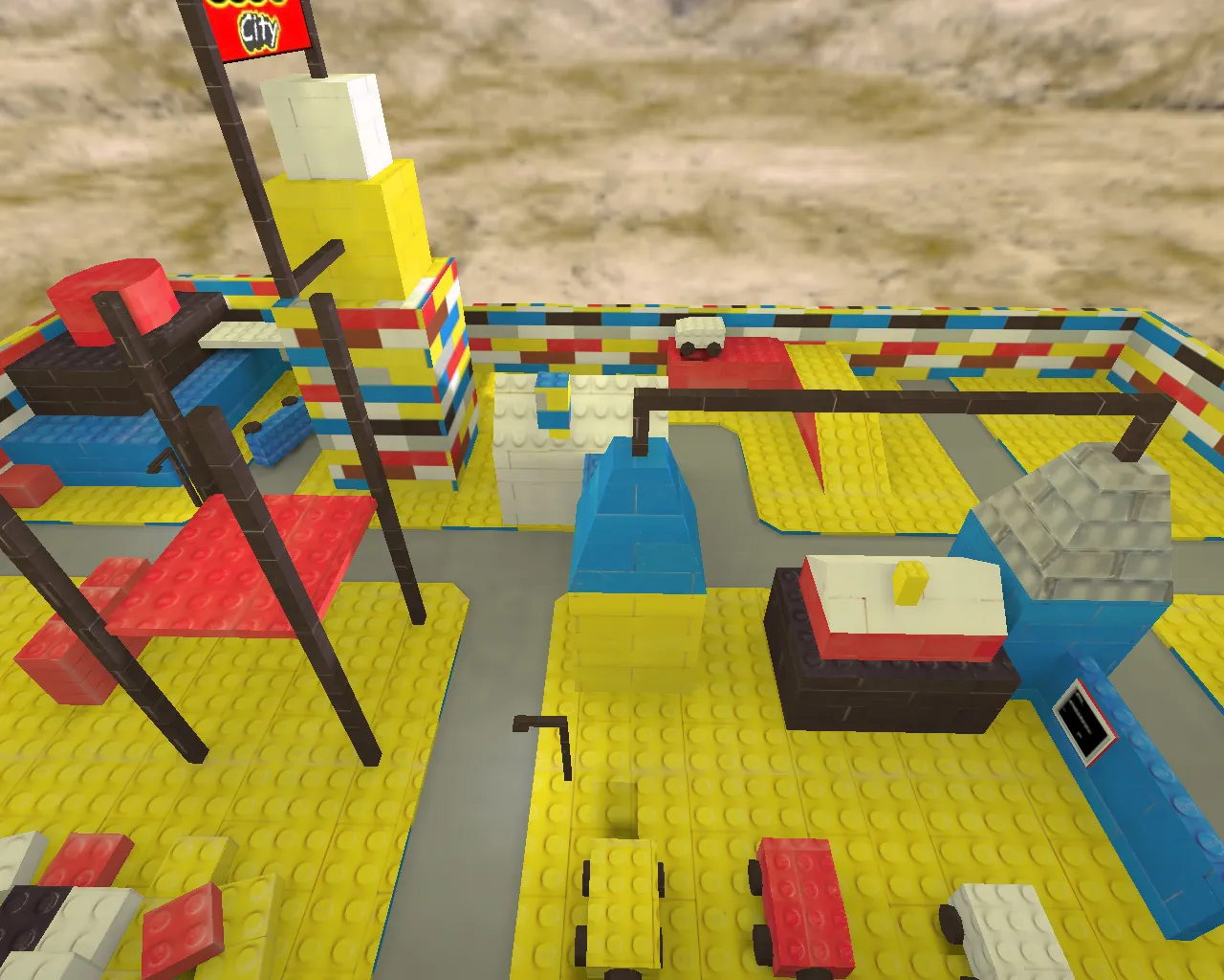 Скриншот  aim_legocity для CS 1.6: AIM карта, точки спавна, раунды на прицел и прогон флик-стрелков