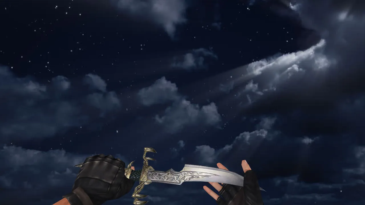 Скриншот Модель v_ Dragon Knife для CS 1.6: p_ и w_ файлы, звук, анимация осмотра и текстуры