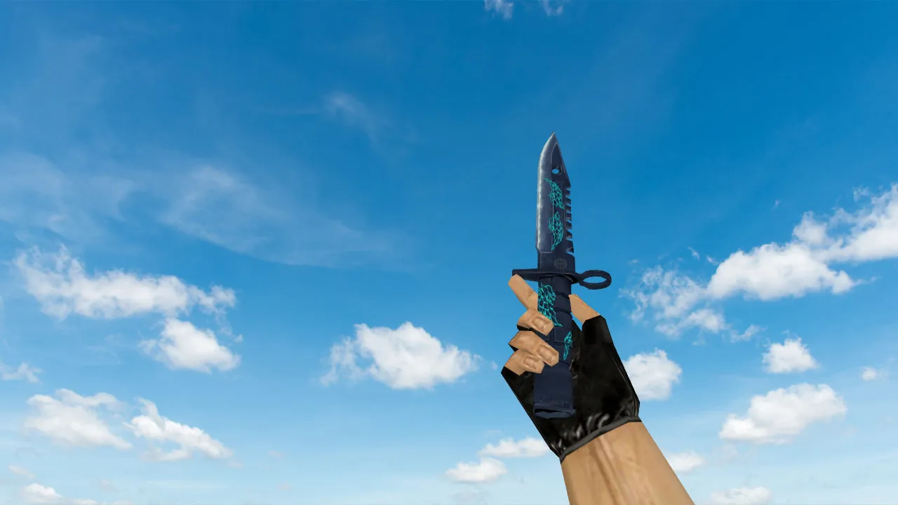 Скриншот Модель ножа Штык-нож М9 Tigerstrike (v_, p_, w_) для CS 1.6: звуки, анимация осмотра, текстуры