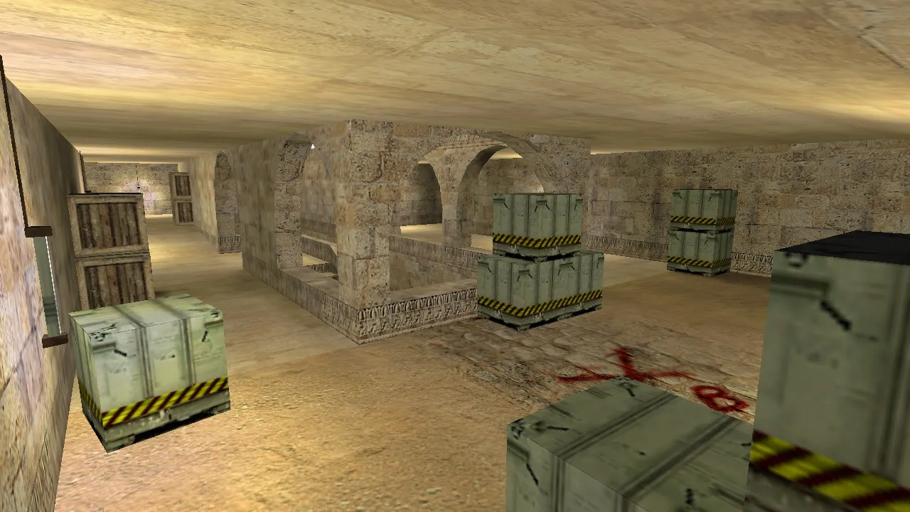 Скриншот  de_dust2020 — карта для CS 1.6: баланс сторон, точки под клатчи, оптимизация wpoly/epoly