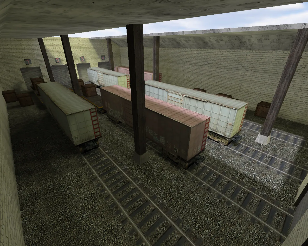 Скриншот  Карта awp_train для CS 1.6: точки под AWP, баланс сторон, .nav, оптимизация и советы по настройке