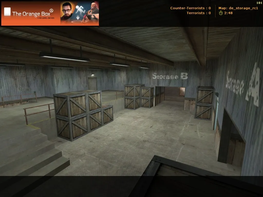 Скриншот  Карта de_storage_rc1 для CS 1.6: тактический обзор и особенности