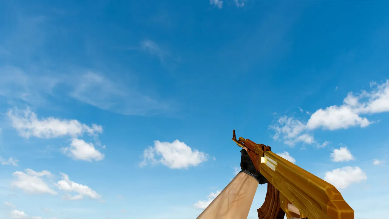 Скриншот Пак моделей оружия «Gold Weapons Pack V3» для CS 1.6: v_ p_ w_ модели, звуки, анимация осмотра