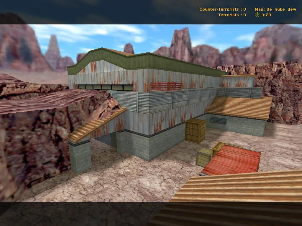 Скриншот  Карта de_nuke_dew для CS 1.6 - Тактика и Обзор