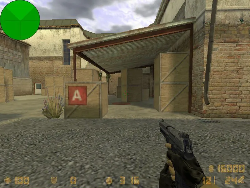 Скриншот  Карта de_cevo_concrete2 для CS 1.6: точки за Т и КТ, маршруты, .nav для ботов и оптимизация