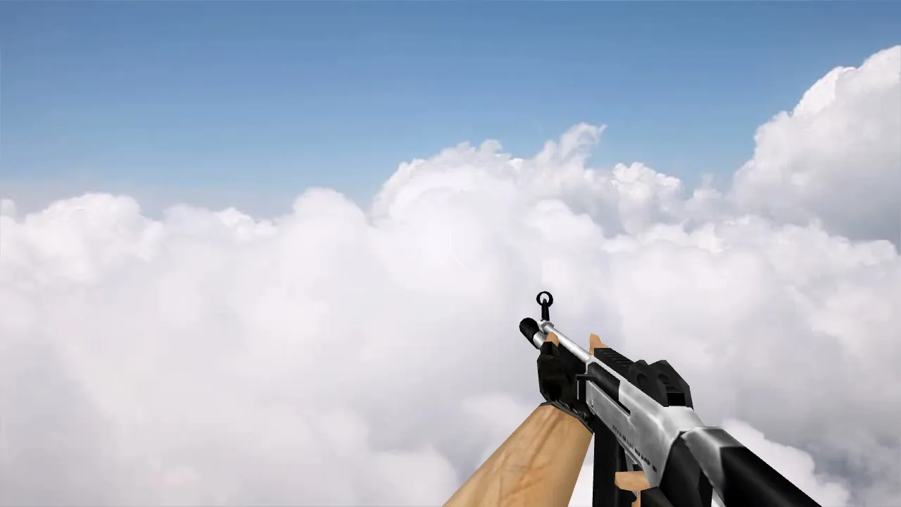 Скриншот Модель v_ak47 «Handheld Laser Cannon» для CS 1.6: p_ak47, w_ak47, звуки, анимация осмотра и качество текстур