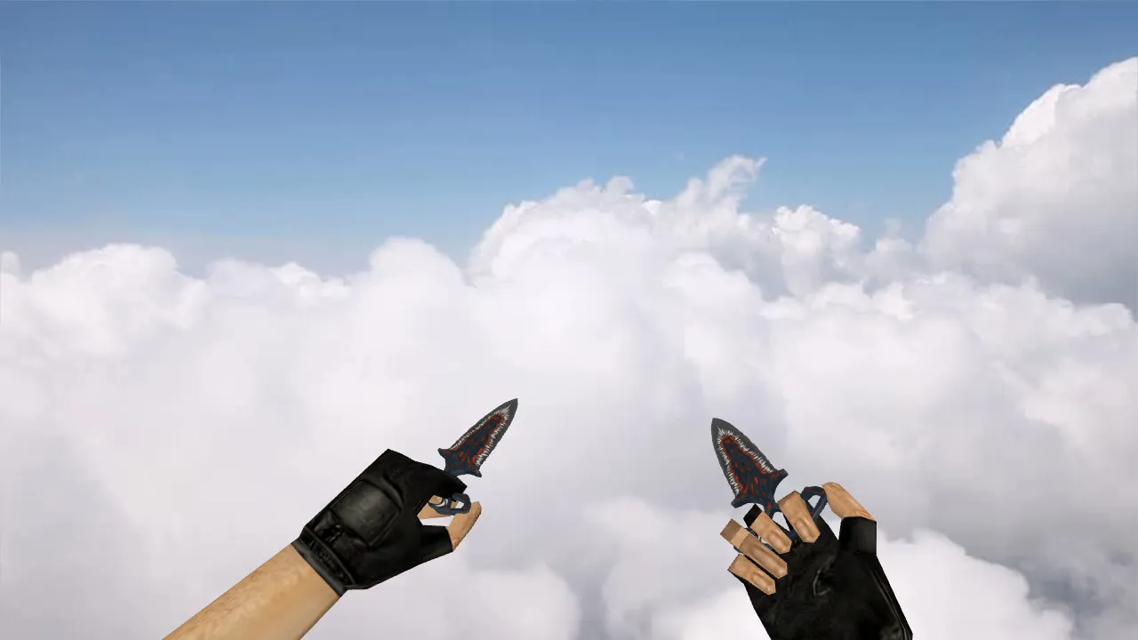 Скриншот Модель ножа «Shadow Daggers Abnormal» для CS 1.6: v_, p_, w_ модели, звуки, анимация осмотра и текстуры