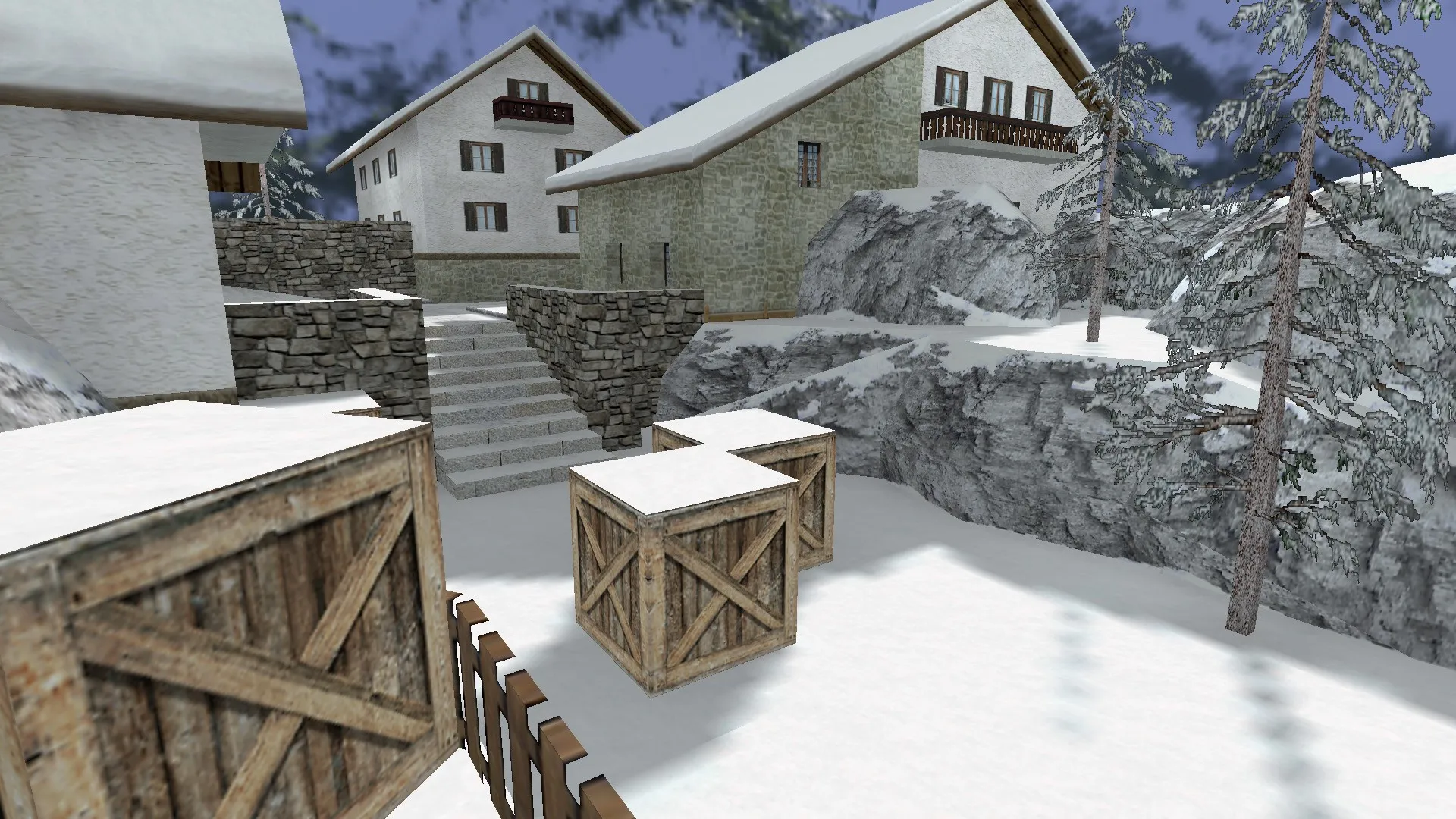 Скриншот Карта de_austria для CS 1.6: точки, маршруты, баланс сторон, .nav для ботов и оптимизация