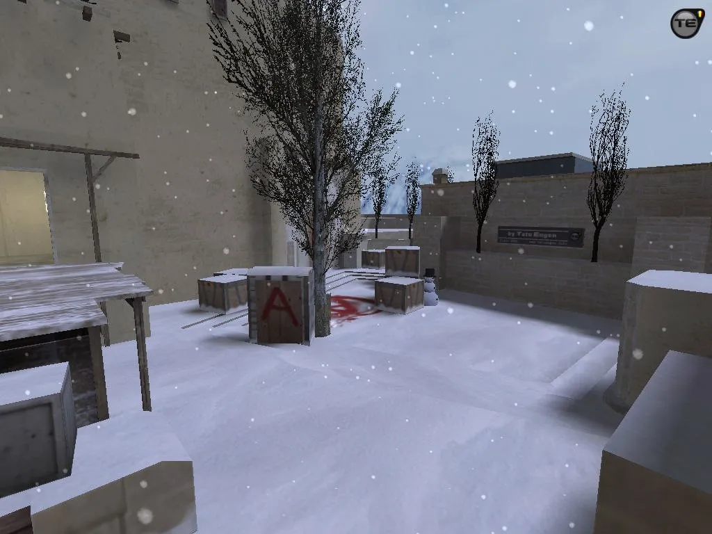 Скриншот  css_miragewinter_go: DE карта для CS 1.6 с балансом сторон, точками и .nav для ботов