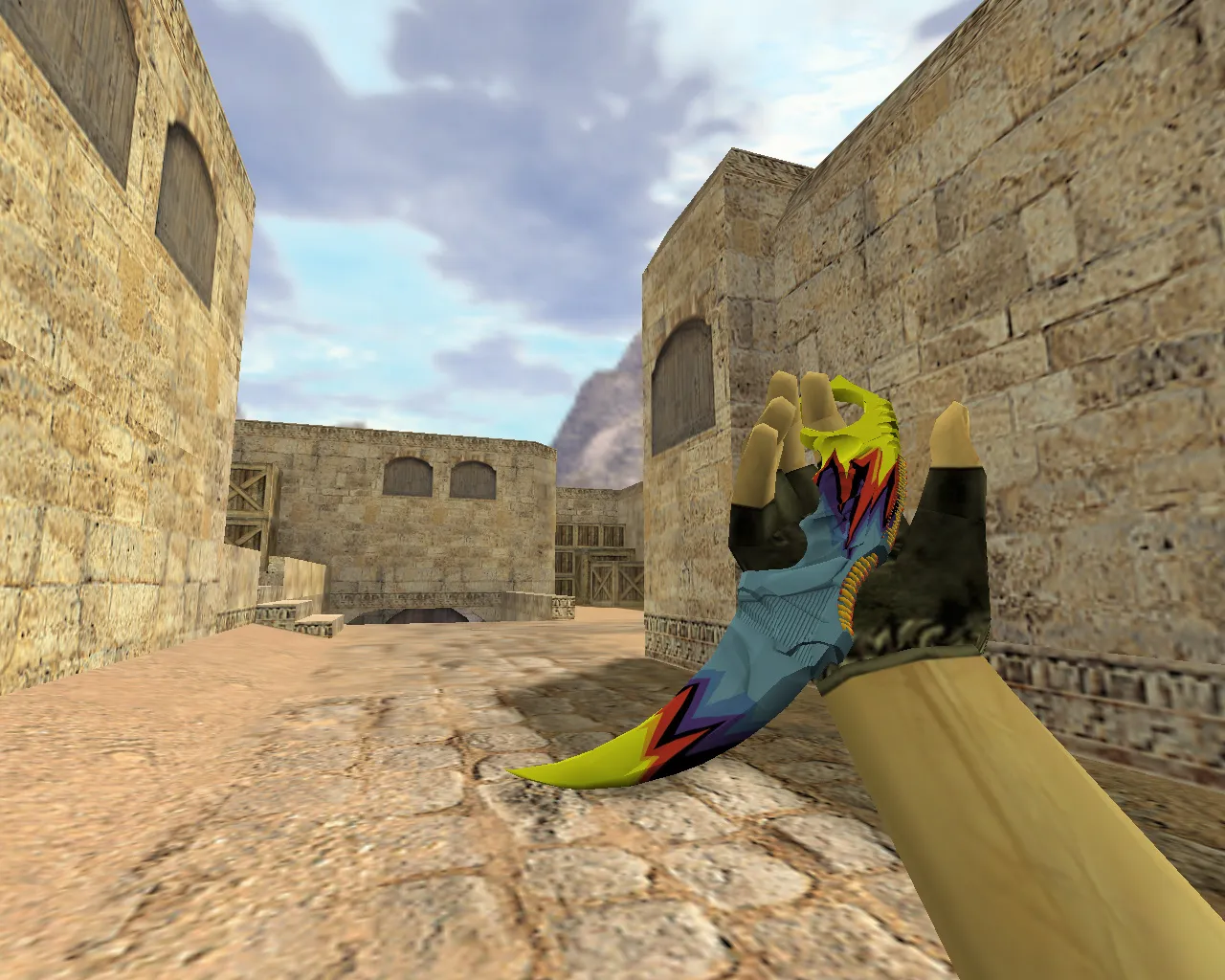 Скриншот Модель v_ и p_ «Керамбит Неразрывность» для CS 1.6: нож, звуки, анимация и качество текстур