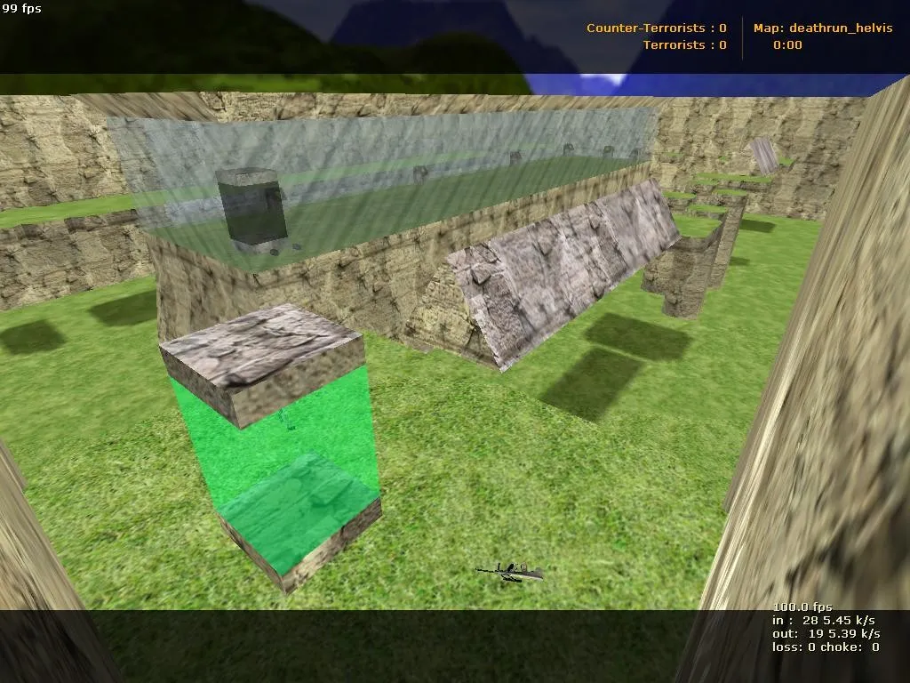 Скриншот  deathrun_helvis для CS 1.6: карты Deathrun, тактика за CT/T и настройка для нормального FPS