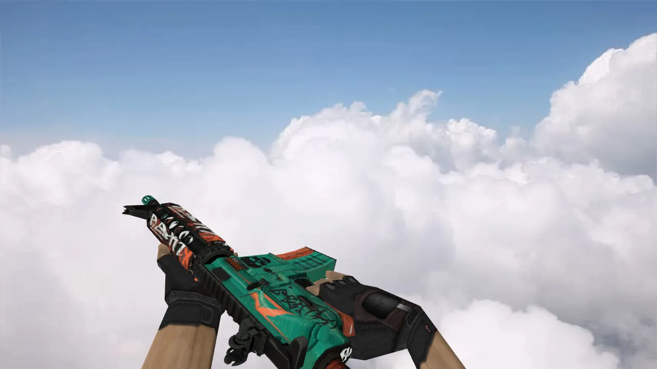 Скриншот Модель «M4A4 Rekt» v_m4a1 w_m4a1 p_m4a4 для CS 1.6: звук, анимация осмотра, качество текстур