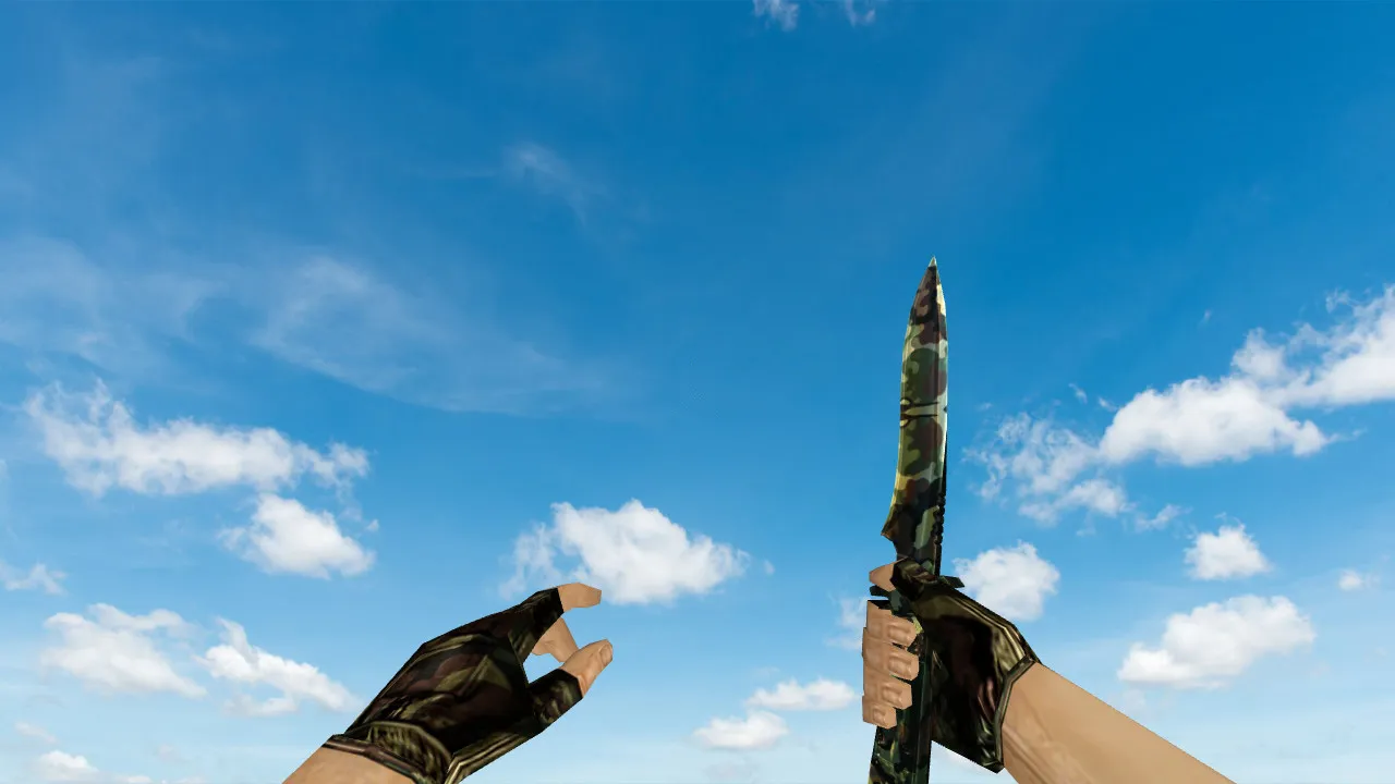 Скриншот  Пак моделей оружия «Полный пак камуфляж оружия» для CS 1.6: v_, p_, w_ модели, звуки, анимация осмотра