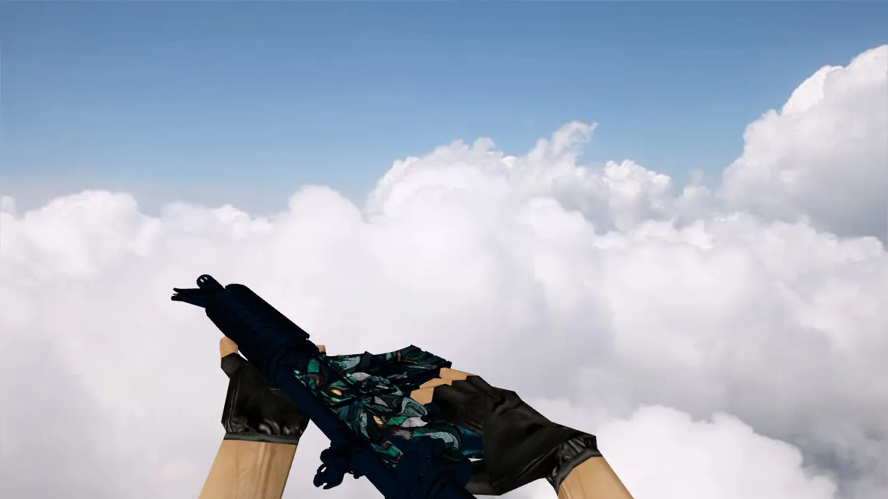 Скриншот Модель v_/p_/w_ M4A4 Water Lion для CS 1.6: звуки, анимация осмотра, текстуры и настройка