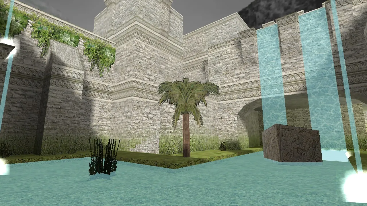 Скриншот  de_aztec_ruins — DE карта для CS 1.6: точки, боты (.nav), оптимизация wpoly/epoly, баланс сторон