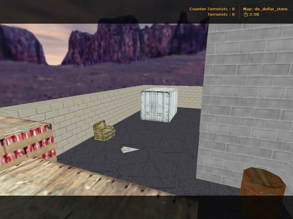 Скриншот  de_dollar_store для CS 1.6: обзор карты, тактика за CT/T, точки, навигация ботов, оптимизация