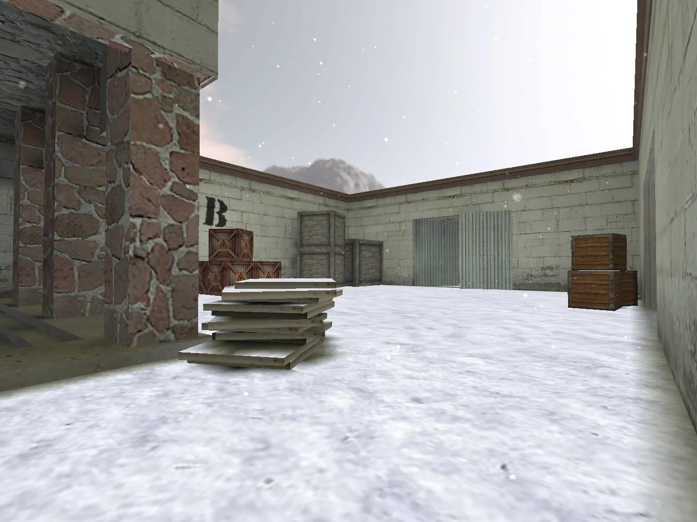 Скриншот de_bourne_snow для CS 1.6: тактика, точки, навигация ботов и оптимизация wpoly/epoly