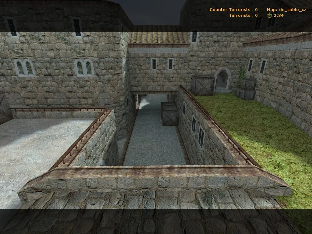Скриншот  de_cbble_cz карта для CS 1.6: баланс сторон, точки, .nav для ботов, оптимизация wpoly/epoly