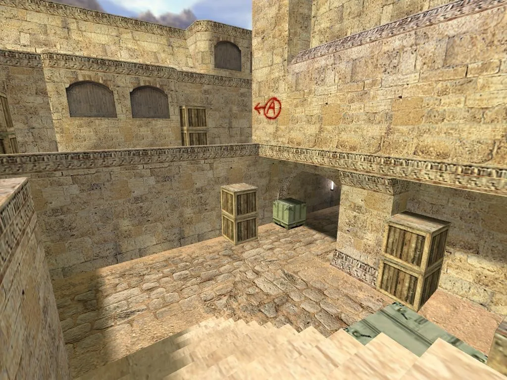 Скриншот de_blackdust карта для CS 1.6: тактика сторон, точки, .nav и оптимизация wpoly/epoly