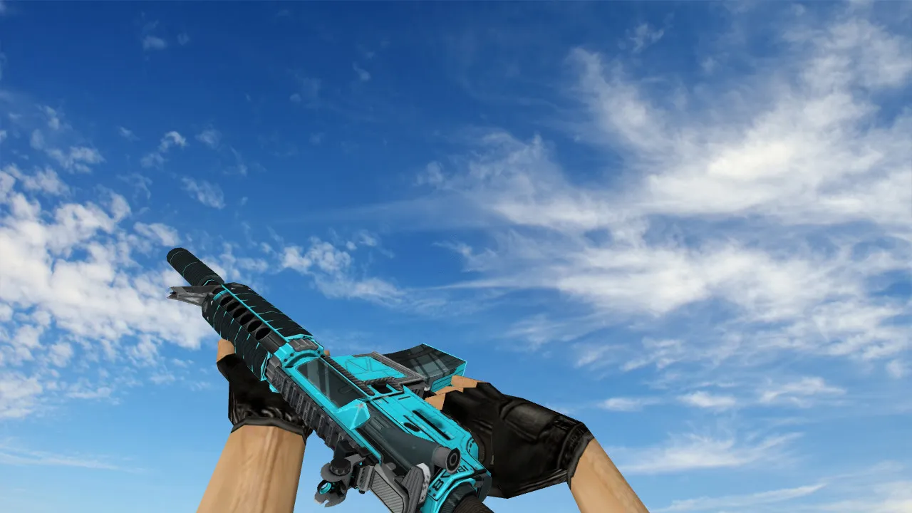 Скриншот М4А1 «Облом» Blue Version — v_ p_ w_ модели, звуки, анимация осмотра и текстуры для CS 1.6