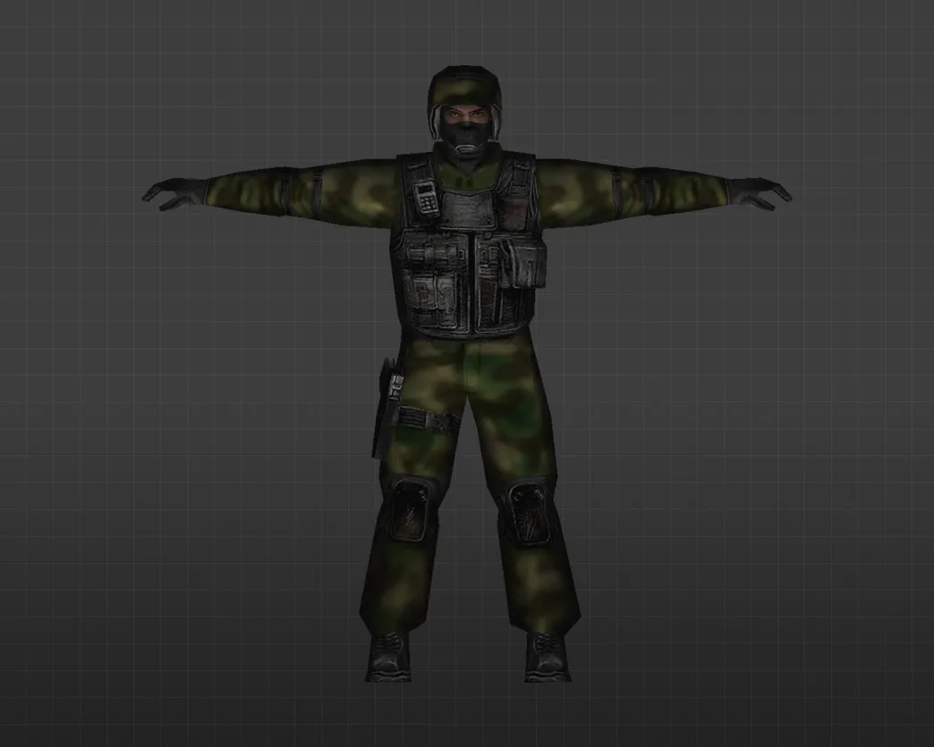 Скриншот Модель 'Лесной спецназ' для CS 1.6 - Уникальный скин для вашего игрока