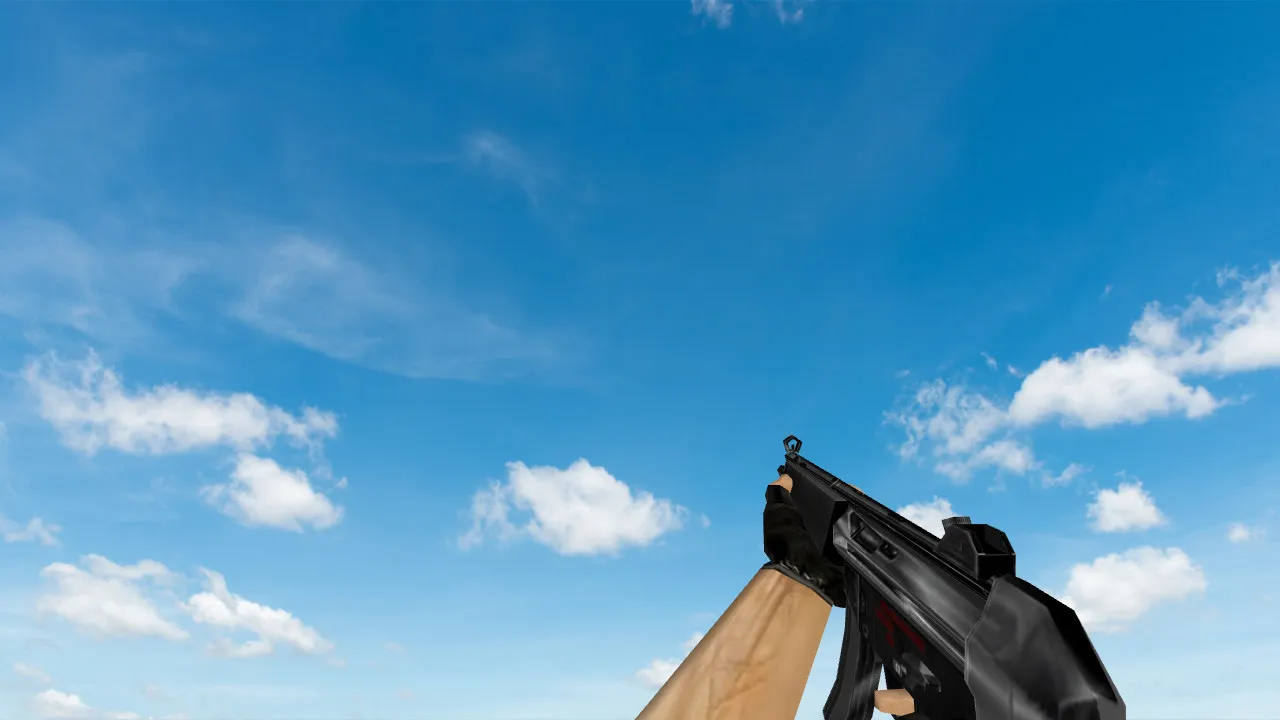 Скриншот  Пак моделей оружия «Default Weapons Chromed» для CS 1.6: v_, p_, w_ модели, звуки, анимация осмотра и текстуры