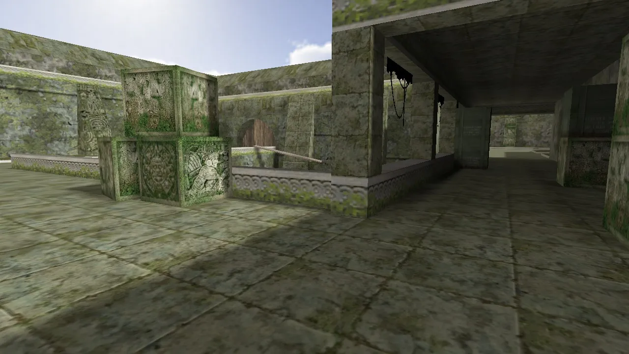 Скриншот Карта de_aztec_1337 для CS 1.6: точки, маршруты, .nav для ботов, оптимизация wpoly/epoly