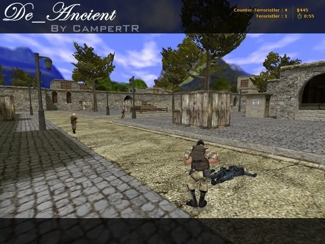 Скриншот de_ancient для CS 1.6: тактики за Т и КТ, точки, .nav, оптимизация wpoly/epoly