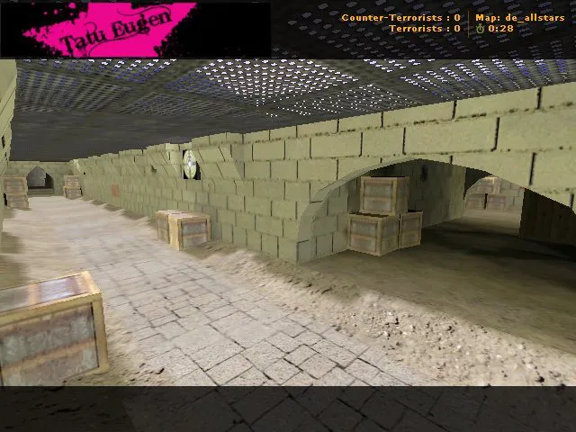 Скриншот Карта de_allstars для CS 1.6: баланс сторон, точки, .nav для ботов и оптимизация wpoly/epoly