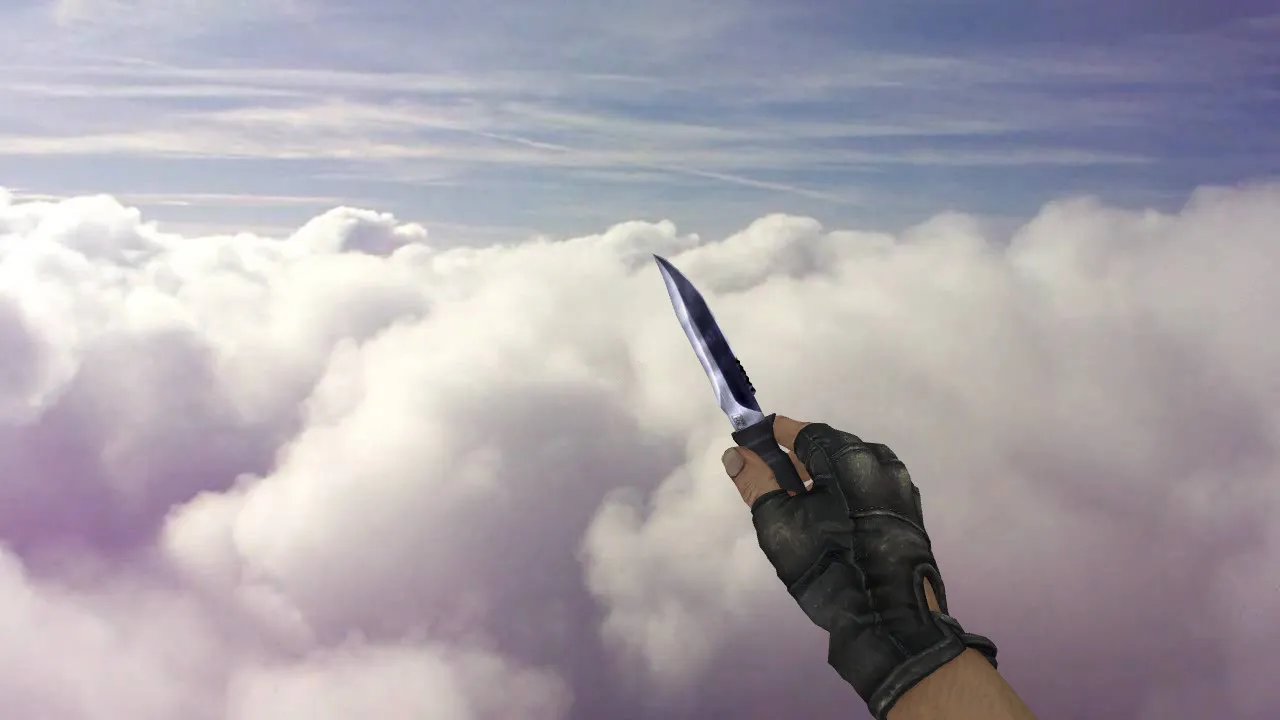 Скриншот Модель ножа CS 1.6 «CS 1.5 knife on CSGO animations» v_ и p_ модели, звуки и анимация осмотра