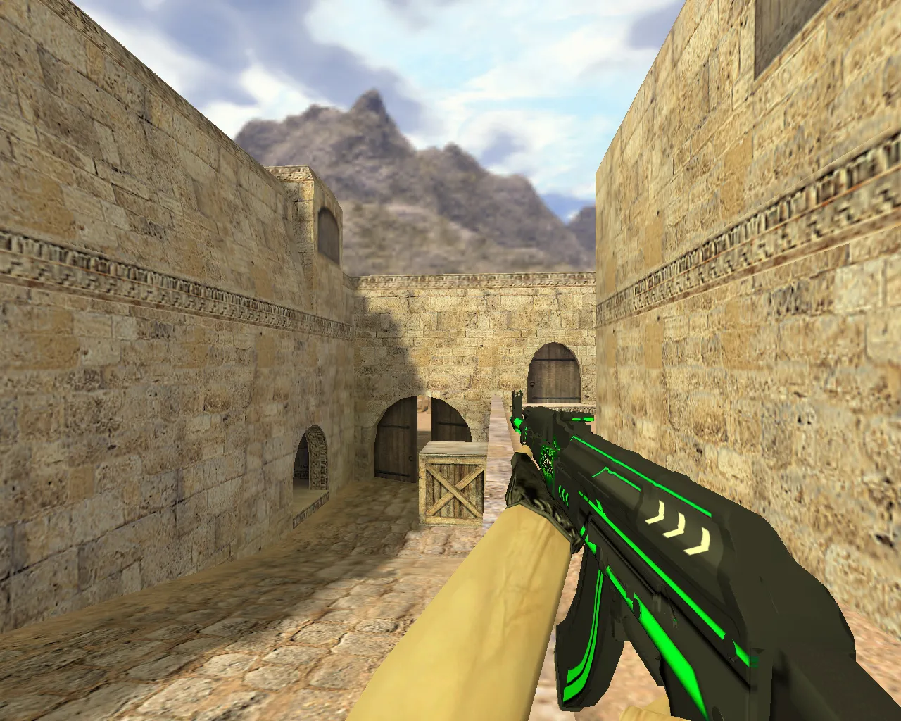 Скриншот Модель «АК-47 Зеленая линия» для CS 1.6