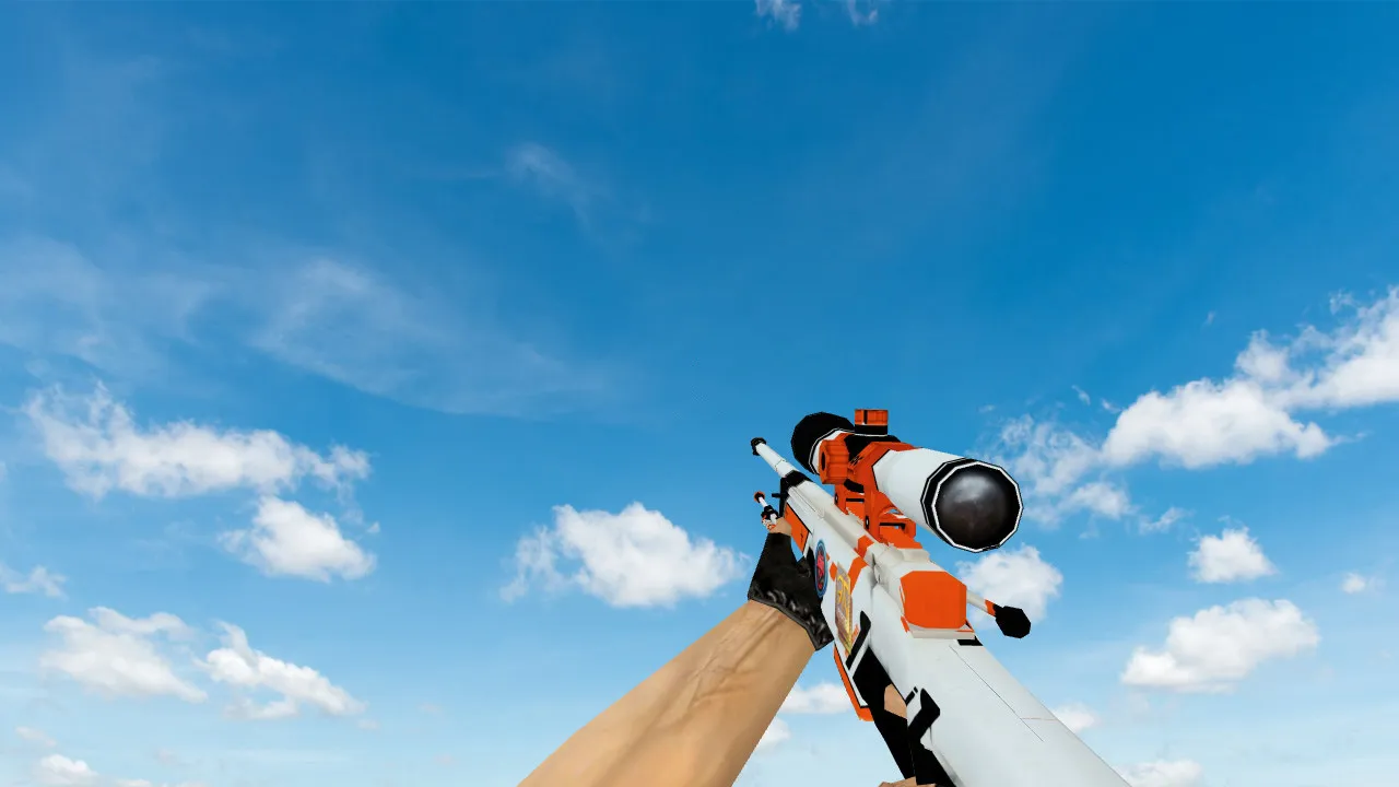 Скриншот Модель AWP «Азимов» с наклейками для CS 1.6